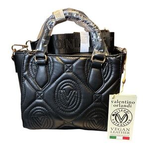 Valentino Orlandi Black Quilted Mini Bag